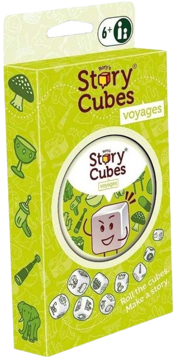 Настольная игра Кубики Историй Рори: Путешествия / Rory's Story Cubes: VoyagesКубики Историй Рори: Путешествия (Rory's Story Cubes: Voyages) — это тематический вариант разговорной игры на воображение и импровизацию «Кубики Историй», который посвящен путеш