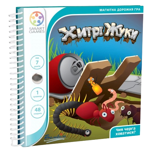 Настольная игра Хитрые жуки. Дорожная магнитная игра