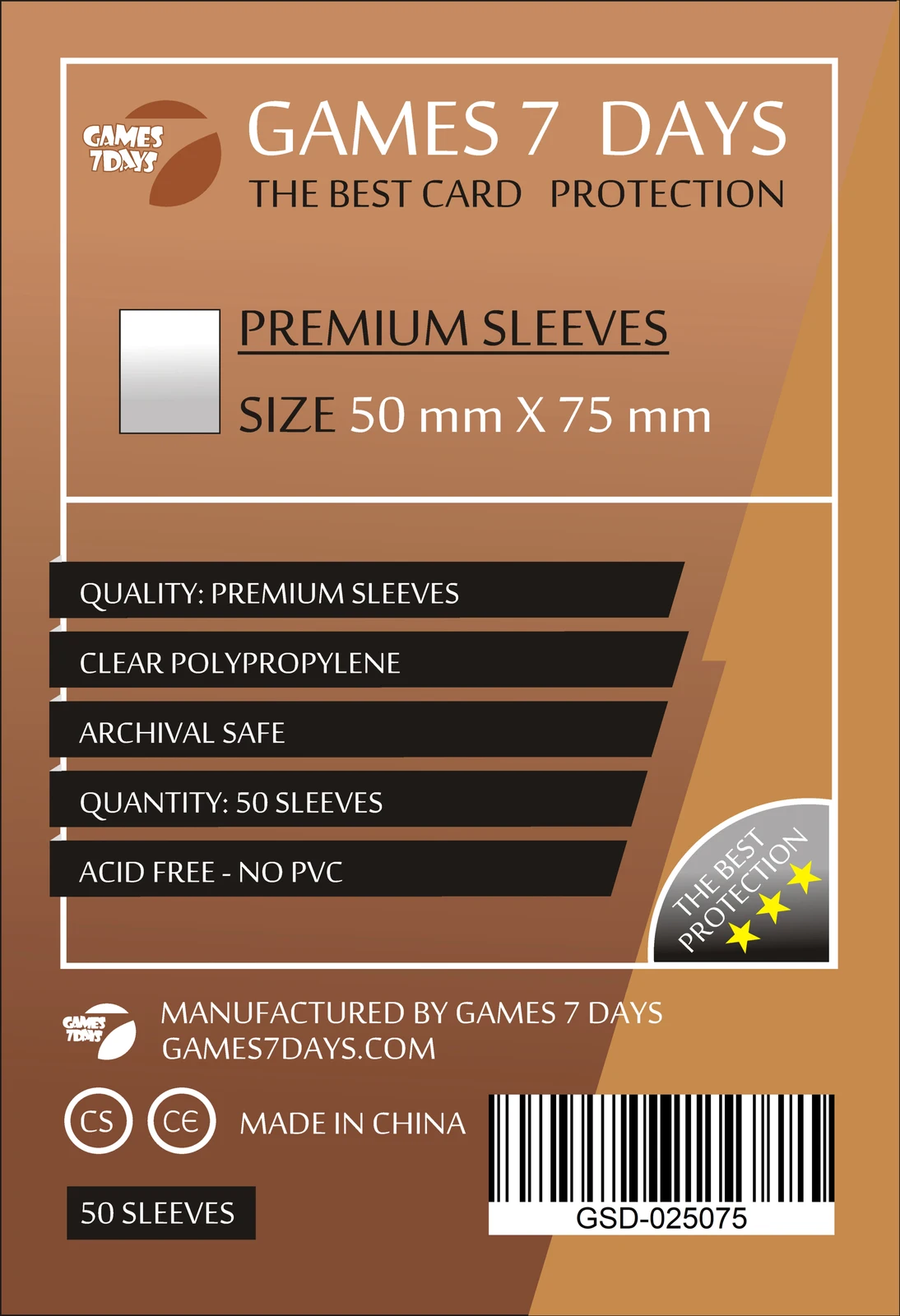 Протекторы Games7Days (50 х 75 мм) Premium Sails of Glory (50 шт)